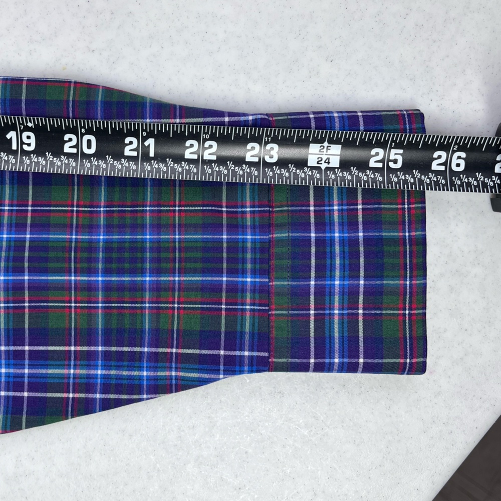 Saddlebred Men’s Long Sleeve Check Pattern Wrinkle Free Dress shirt. Large. - Picture 8 of 9